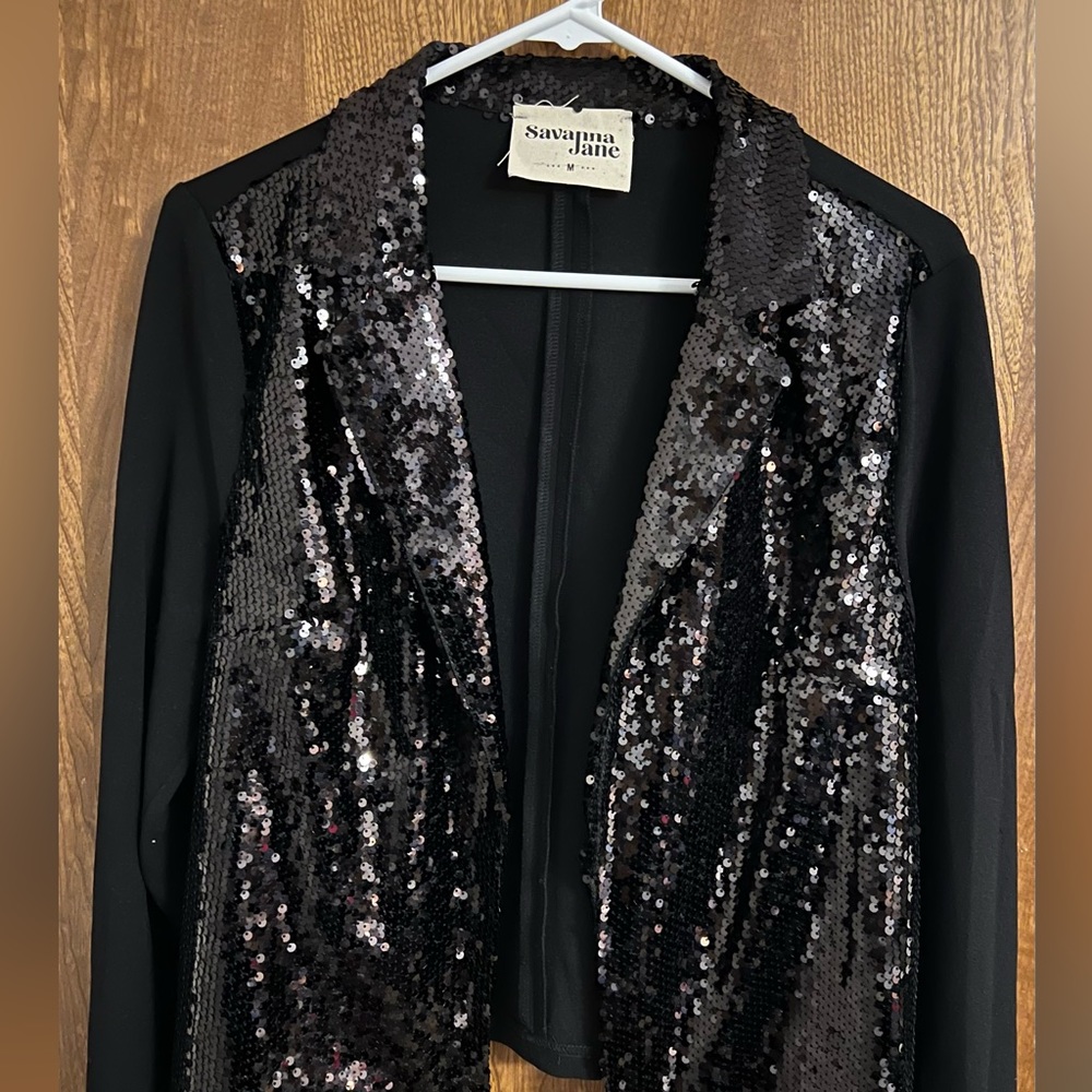 Sequined jacket, cropped